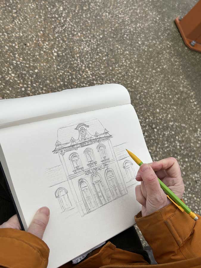 Croquis urbain gare Aurillac
