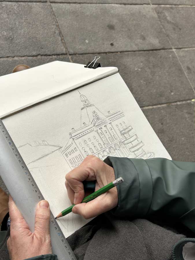 Croquis urbain Mairie Aurillac