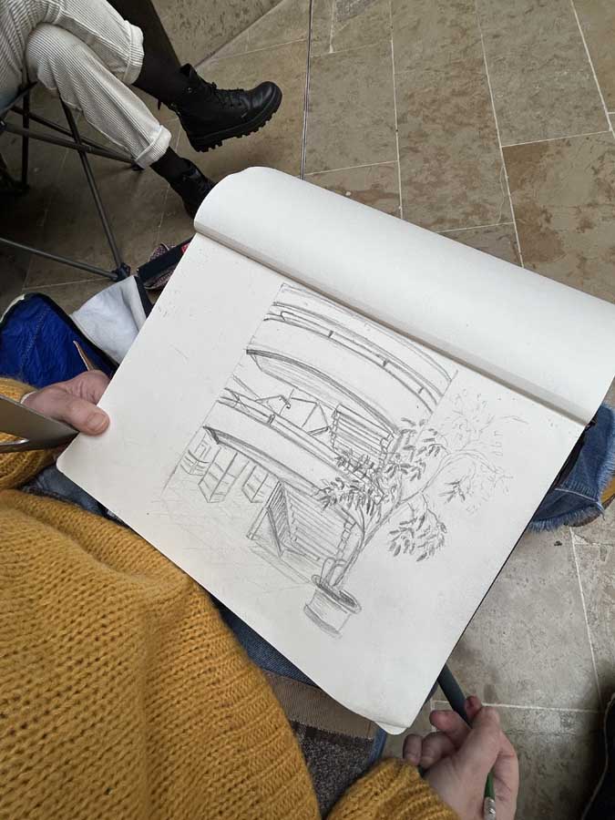 Croquis urbain cinéma Aurillac